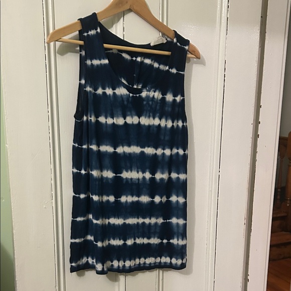 Olive & Oak Blue and White Tie-Dye Tank Top - Picture 1 of 4